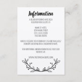 Rustikale Wraath Wedding Card Begleitkarte (Vorderseite)