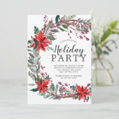 Rustikale Wreath-Feier Einladung (Stehend Vorderseite)