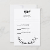 Rustikale Wreath-Hochzeit RSVP Karte (Vorderseite)