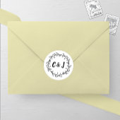 Rustikale Wreath-Hochzeit Runder Aufkleber