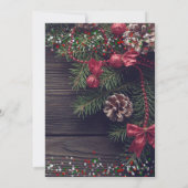 Rustikale Wreath Holiday Party Jingle Einladung (Rückseite)