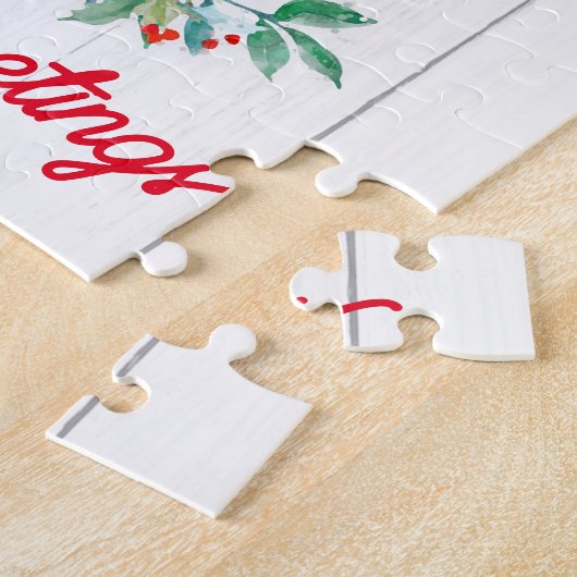 Rustikale Wüste Kaktus Weihnachtsfeiertag Puzzle (Seite)