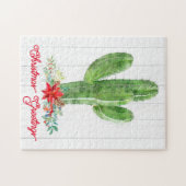 Rustikale Wüste Kaktus Weihnachtsfeiertag Puzzle (Horizontal)