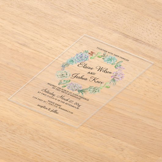 Rustikale Wüste, Sukkulente Kleider Einladung (Ablage )