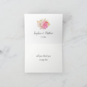 Rustikale Wüstensukkulente Hochzeit Dankeschön Kar Dankeskarte (Innenseite)