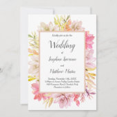 Rustikale Wüstensukkulente Hochzeitseinladungen Einladung (Vorderseite)