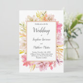 Rustikale Wüstensukkulente Hochzeitseinladungen Einladung (Stehend Vorderseite)