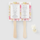 Rustikale Wüstensukkulente Hochzeitsfeierprogramme Fächer (Vorne und Hinten)