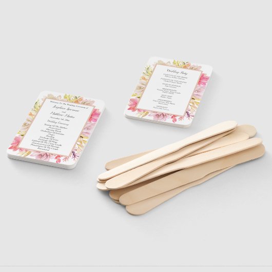 Rustikale Wüstensukkulente Hochzeitsfeierprogramme Fächer (Non-assembled)