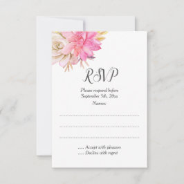 Rustikale Wüstensukkulente Hochzeitskarten RSVP Karte