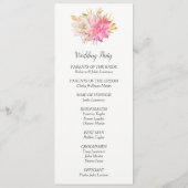 Rustikale Wüstensukkulente Hochzeitsprogramme Programm (Rückseite)