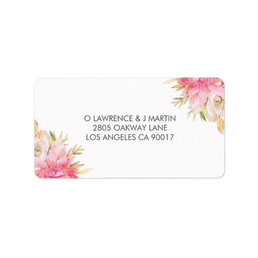 Rustikale Wüstensukkulturen Adressaufkleber (Vorne)