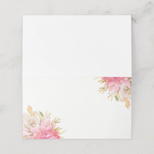 Rustikale Wüstensukkulturen Platzkarte (Außenseite Aufgefaltet)