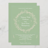 Rustikale Zahnheilkraut Einladung (Vorne/Hinten)