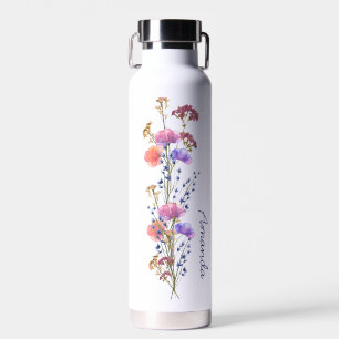 Rustikale, zarte Acryl-Blumenbouquet nach Maß Trinkflasche