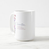 Rustikale zarte Acryl-Wildblume personalisiert Kaffeetasse (Vorderseite Links)