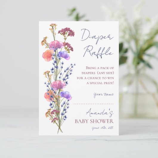 Rustikale, zarte Acrylblutbilderverkleidung Begleitkarte (Stehend Vorderseite)