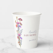 Rustikale, zarte Acrylblütendusche Bouquet Baby Pappbecher (Rückseite)