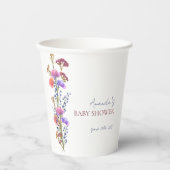Rustikale, zarte Acrylblütendusche Bouquet Baby Pappbecher (Vorderseite)