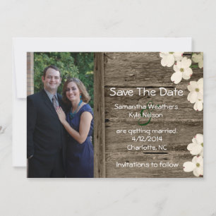 Rustikale Zaun Foto Save The Date Ankündigung