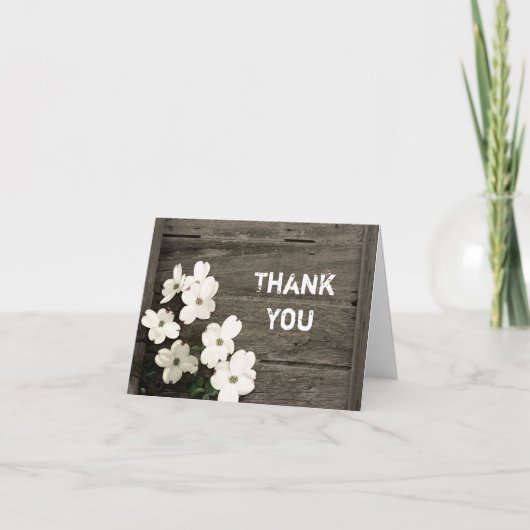 Rustikale Zaun Hochzeit Danke (Vorderseite)