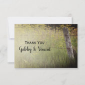 Rustikale Zaun Post Country Wedding Vielen Dank Mitteilungskarte (Vorderseite)