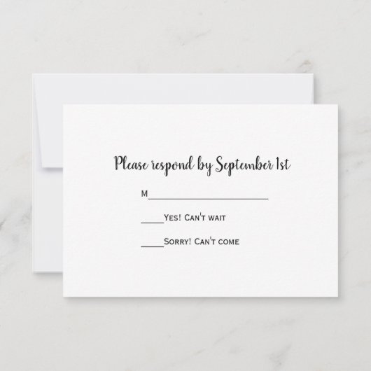 Rustikale Zaun Post und Wildblumen Hochzeit RSVP Karte (Rückseite)