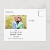 Rustikale Zaun Post Wildblumen Hochzeit Ankündigungspostkarte (Rückseite)