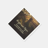 rustikale Zaun und Lichter Land Hochzeit Serviette (Ecke)