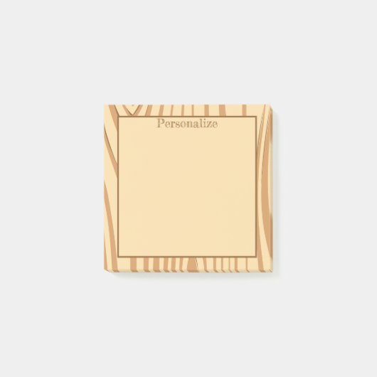 Rustikale Zedernholzplatte Post-it Klebezettel (Vorderseite)