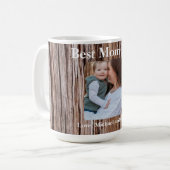 Rustikale Zedernrinde, natürliche Baumstruktur im Kaffeetasse (Vorderseite Links)