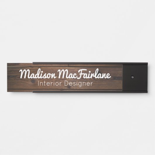 Rustikale Zeichen der Bürotür signieren Holzkörnig Türschild (Vorderseite )