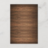 Rustikale Zeichenkette der RSVP-Karte RSVP Karte (Rückseite)