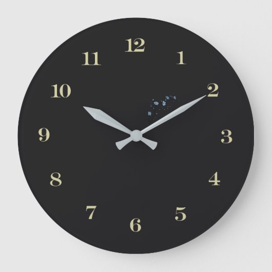 Rustikale, zeitgenössische Rundwand-Uhr Große Wanduhr (Vorderseite)