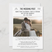 Rustikale Zeitung Hochzeitskarte Foto Save the Dat Date (Vorderseite)