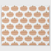 Rustikale Zickzack Pumpkins Geschenkpapier (Flach)