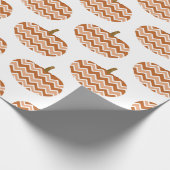 Rustikale Zickzack Pumpkins Geschenkpapier (Ecke)