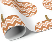 Rustikale Zickzack Pumpkins Geschenkpapier (Rolleneckpunkt)