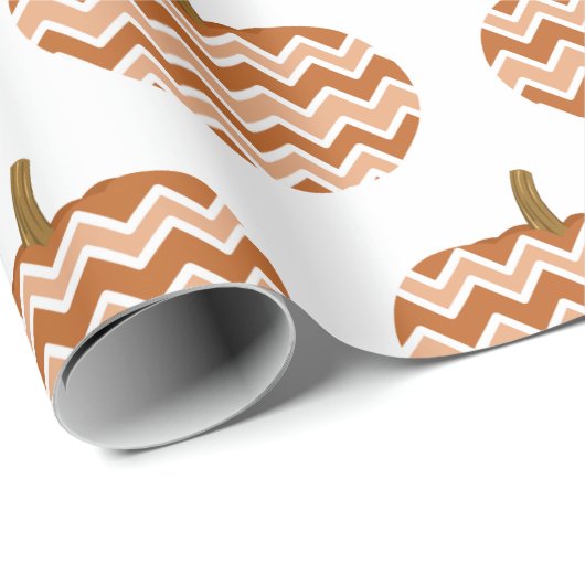 Rustikale Zickzack Pumpkins Geschenkpapier (Rolleneckpunkt)