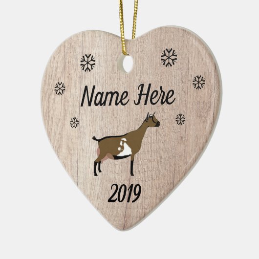 Rustikale Ziege Keramik Ornament (Links)