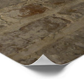 Rustikale Ziegelmauer Poster (Ecke)