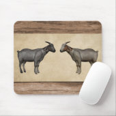Rustikale Ziegen und Holzkörner Mousepad (Mit Mouse)