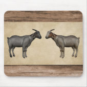 Rustikale Ziegen und Holzkörner Mousepad (Vorne)
