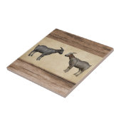 Rustikale Ziegen und Keramiken aus Holz Fliese (Seite)