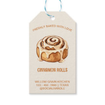 Rustikale Zimtschnecken-Produkt-Tags für Cottage-B