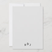 Rustikale Zinnia-Blume Hochzeit Einladung (Rückseite)