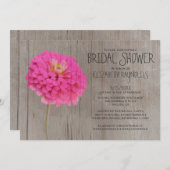Rustikale Zinnias-Brautparty-Einladungen Einladung (Vorne/Hinten)