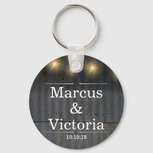 Rustikale Zinntür Schlüsselanhänger