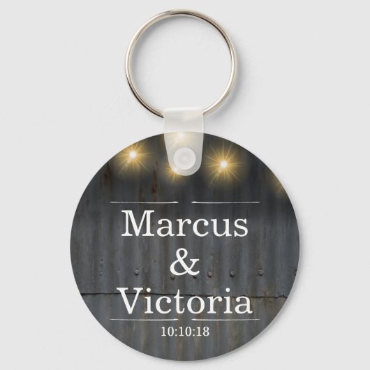 Rustikale Zinntür Schlüsselanhänger (Vorderseite)