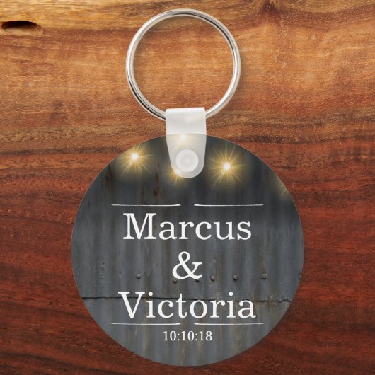 Rustikale Zinntür Schlüsselanhänger (Vorderseite)